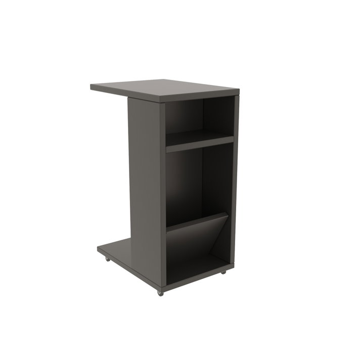 Hanah Home Mesa Auxiliar Escandinava Anthracite con Ruedas 30x40x63 cm Tablero Melamina 18 mm